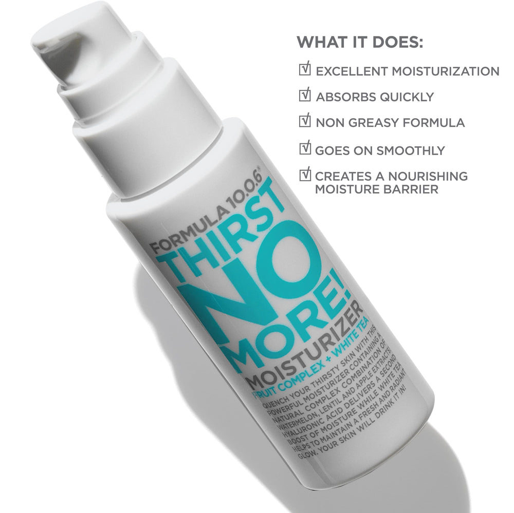 FORMULA 10.0.6 creamy lotion texture close-up demonstrating quick absorption