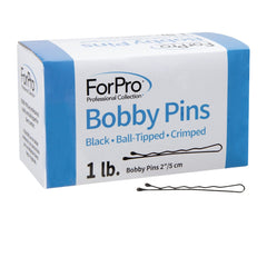 ForPro front packaging showing 400-count black bobby pins for bulk styling