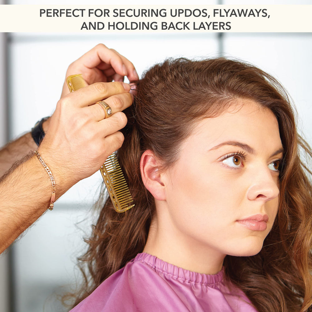 ForPro pins securing an updo, demonstrating strong hold during styling