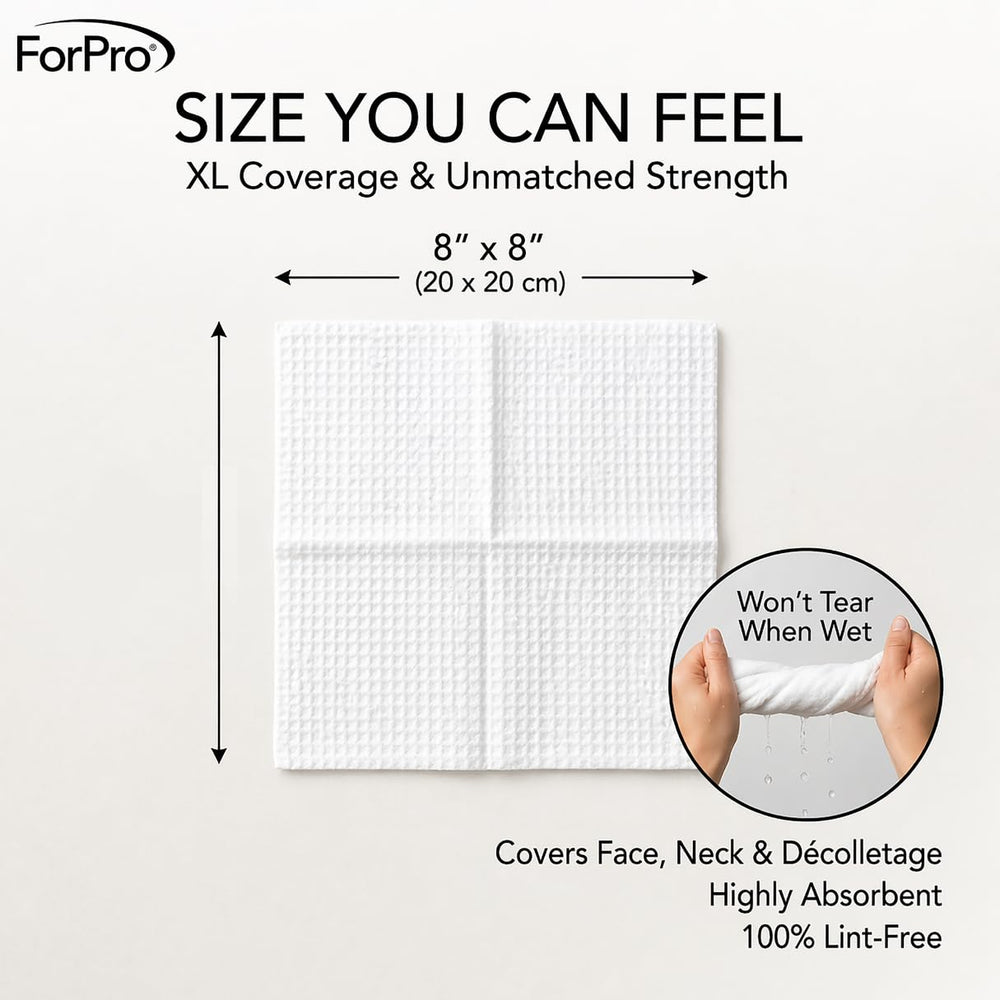ForPro pad removing mascara demonstrating effective makeup removal benefit