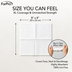 ForPro pad removing mascara demonstrating effective makeup removal benefit
