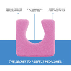 ForPro separator between toes during pedicure demonstrating smudge prevention