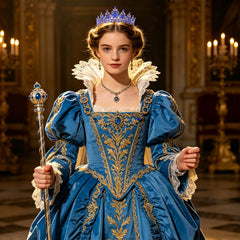 FORSEVEN tiara worn in styled hair, displays elegant finished look