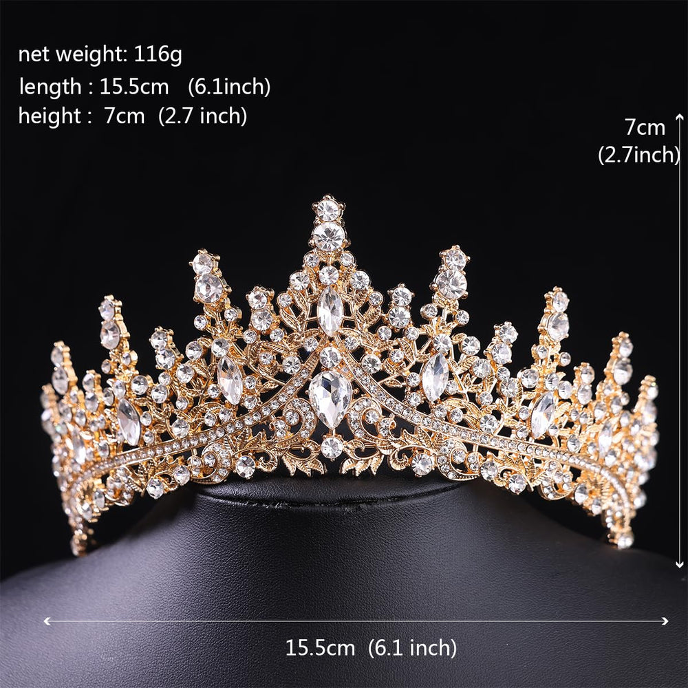 FORSEVEN tiara with included bobby pins and attachment loops shown