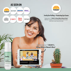 Fortify Skincare label detail showing clean-beauty claims, confirming ingredient transparency benefit