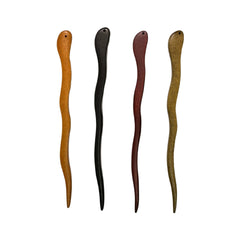 Fosrisix front view of four hair sticks showing colors and packaging benefit versatility
