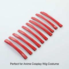 Fosrisix used in a half-up hairstyle, secures bangs and adds color