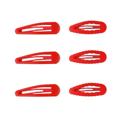 Fosrisix red teardrop clip front view showing polished finish and bright color benefit