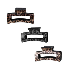 Fosrisix front view tortoise clip showing polished finish and elegant pattern benefit