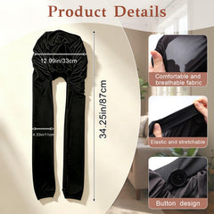 FOWSRHRG bonnet worn while sleeping demonstrating protection and tangle reduction