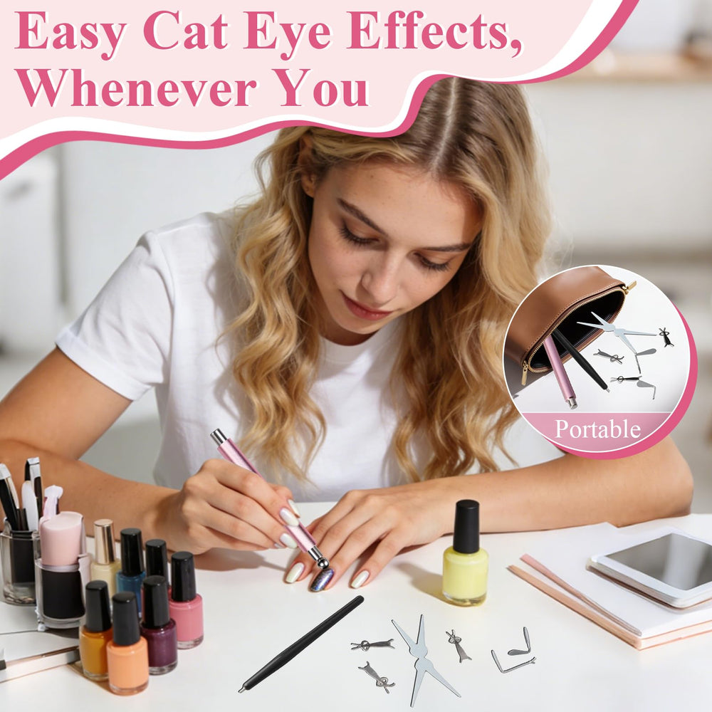 FOWSRHRG nail art in use in salon illustrating quick cat‑eye effects for clients