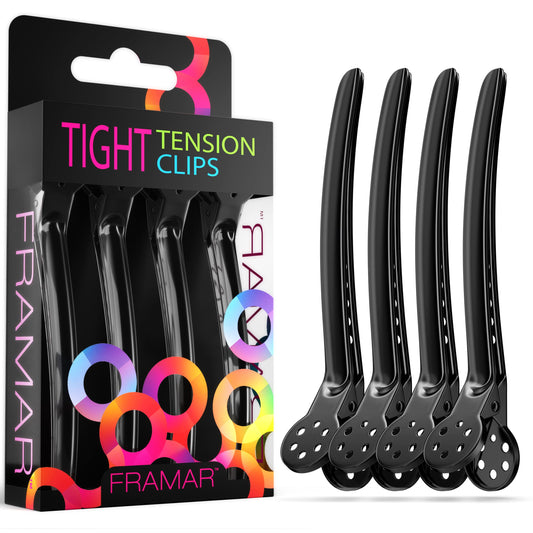 FRAMAR black clips front view showing professional styling hold