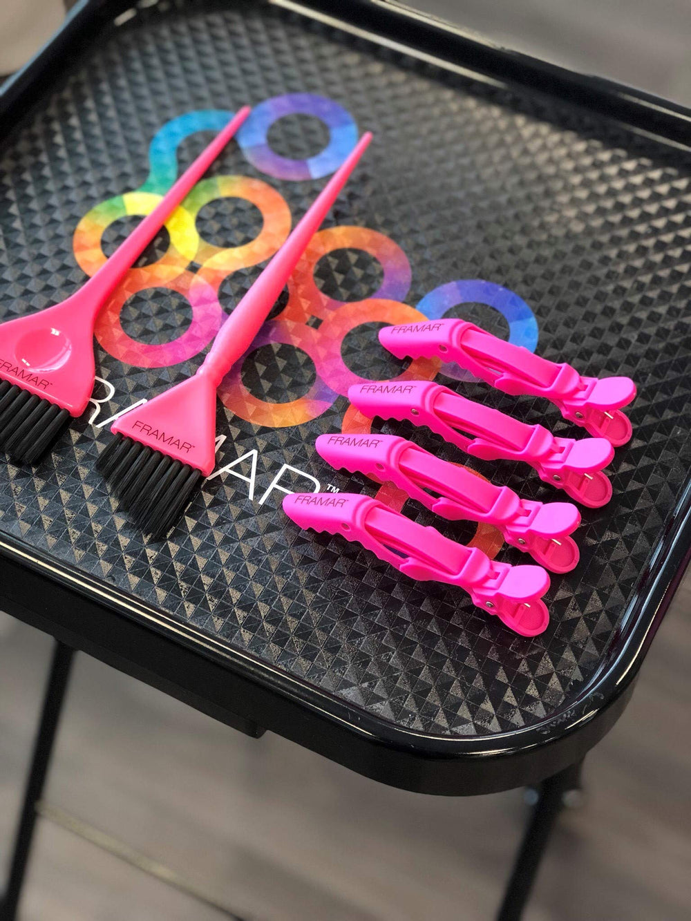 FRAMAR clips used in salon scene highlighting professional workflow benefit