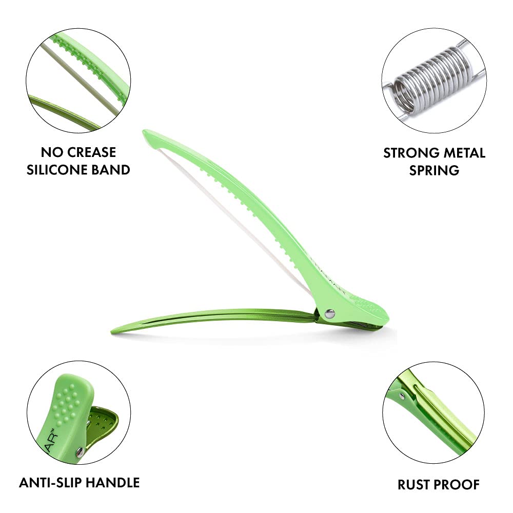 FRAMAR side profile open clip showing spring action and secure grip benefit
