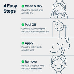 FRANZ patch inside a makeup bag suggesting portability and on-the-go pimple care