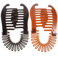 FRCOLOR front view of four banana clips showing pack and colors for reliable styling