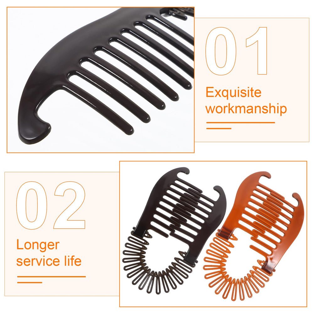 FRCOLOR clip holding a ponytail in use showing a tidy, long-lasting hairstyle