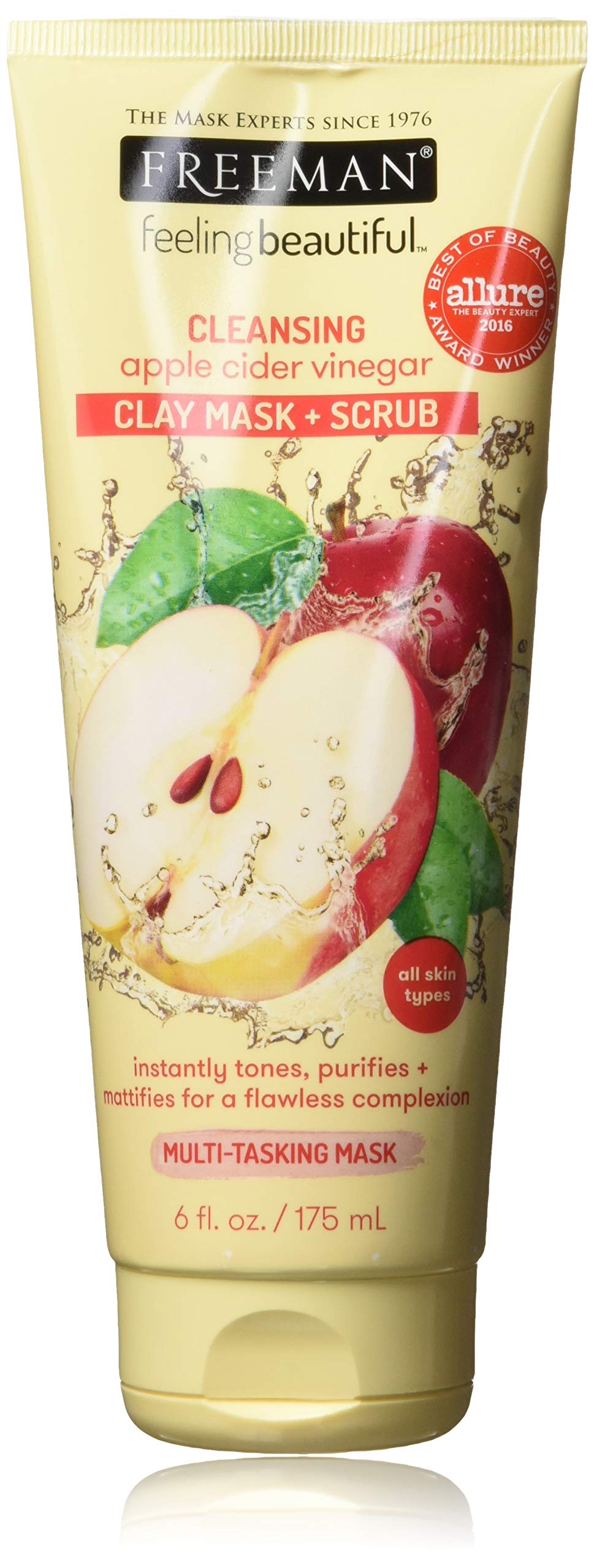 Freeman front tube showing label and 6 fl oz size, highlights clean ingredients