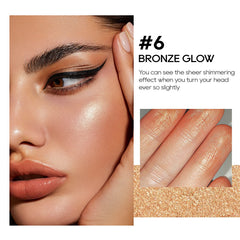 FREEORR close-up of baked texture revealing smooth blendable shimmer