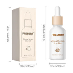 FREEORR ingredients label detail highlighting niacinamide and vitamin E skincare benefit