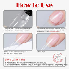 FREEORR press-on application action demonstrating quick bond without UV lamp
