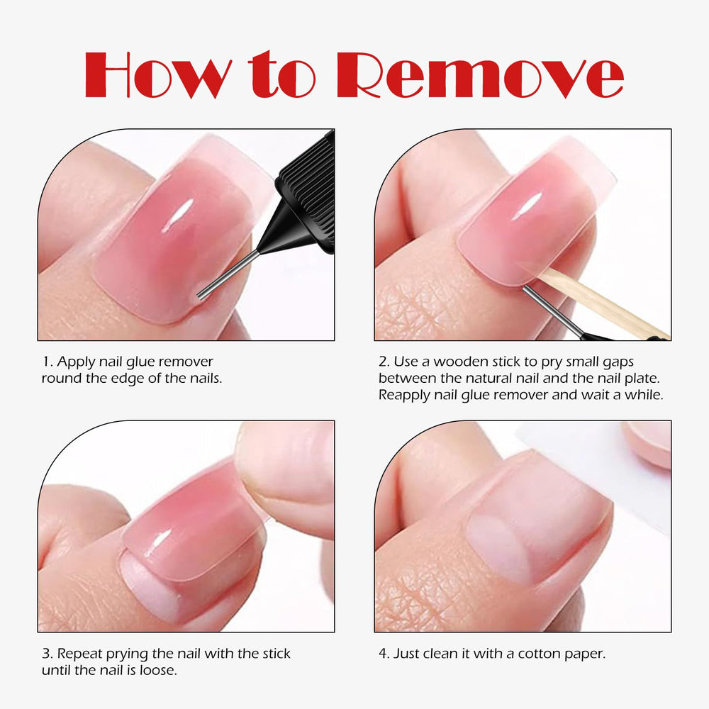 FREEORR residue comparison after removal showing cleaner natural nails benefit