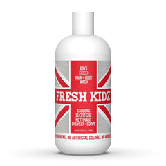 Fresh Kidz bottle front showing packaging and bold red label for easy identification