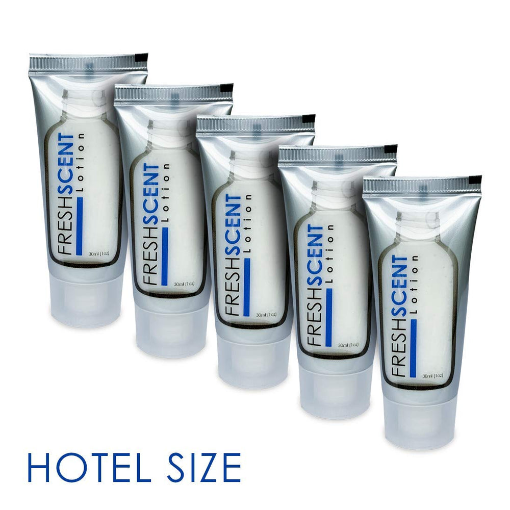 Freshscent lotion close-up of tube surface highlighting smooth texture for comfort