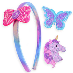 FROG SAC front packaging showing headband and three charm clips, easy gift-ready