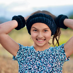 FROG SAC headband lying flat showing elastic for secure non-slip hold