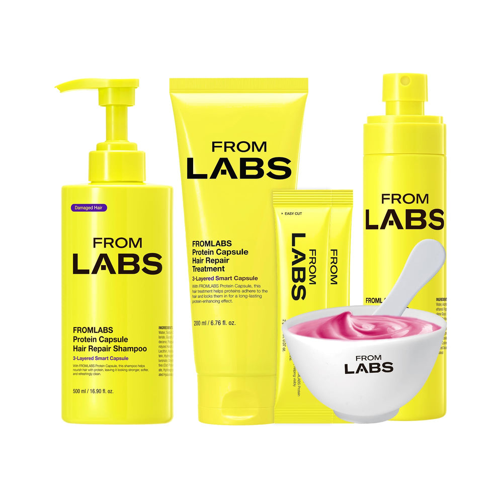FROMLABS front packaging set showing complete four-step routine benefits
