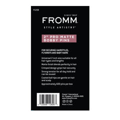 Fromm bulk pins spilled on surface indicating salon supply