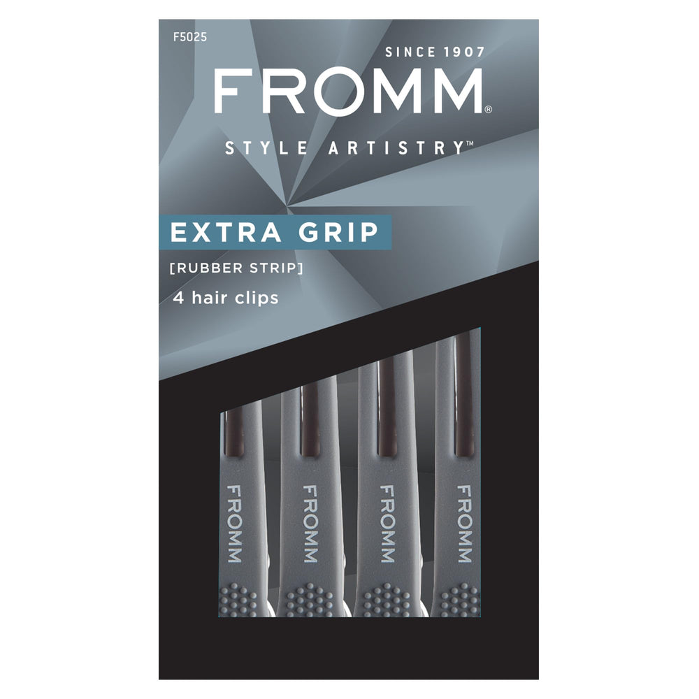 Fromm clips in salon use holding hair sections for efficient styling
