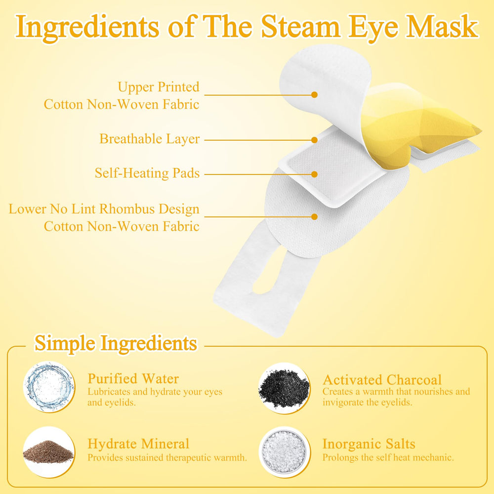FRSHMORN opened pouch with chamomile scent indicator and moist heat benefit