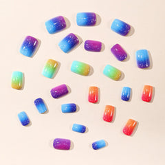 FRUZJAY close-up of rainbow gradient finish, shows glossy color depth