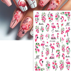 FRUZJAY stickers applied on short nails showing finished manicure benefits salon-style
