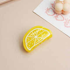 FRUZJAY lemon clip glossy acrylic texture showing long-lasting finish benefit