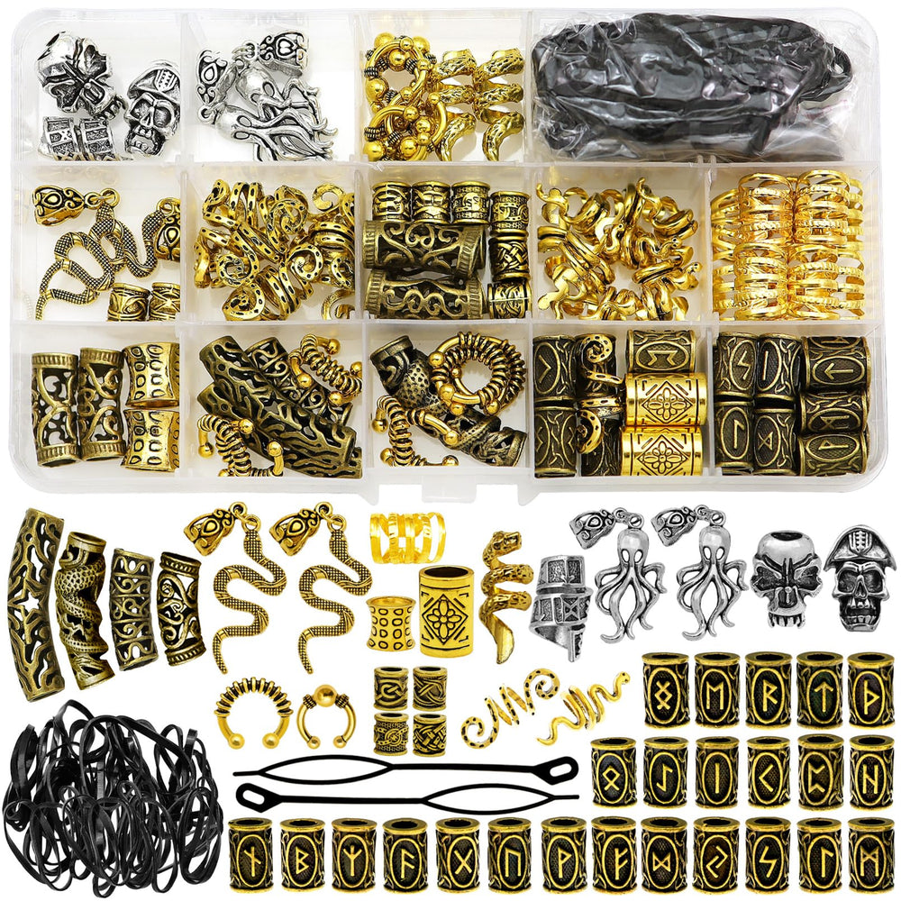 Fscwlmon front packaging view showing whole 207-piece Viking kit and storage box benefit organization