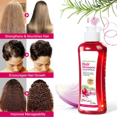 FSLHCY hands applying shampoo to wet hair demonstrating easy massage and scalp care