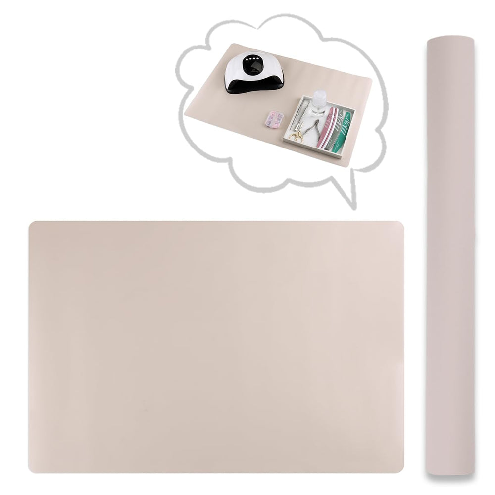FSpronail front view of beige mat showing full workspace and neat organization benefit