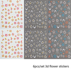 FSpronail close-up of a sticker sheet showing detailed hibiscus patterns and vibrant colors