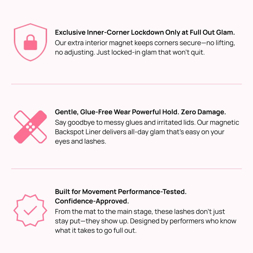 Full Out Glam eyeliner in performance setting for long-lasting stage wear