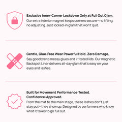 Full Out Glam eyeliner in performance setting for long-lasting stage wear