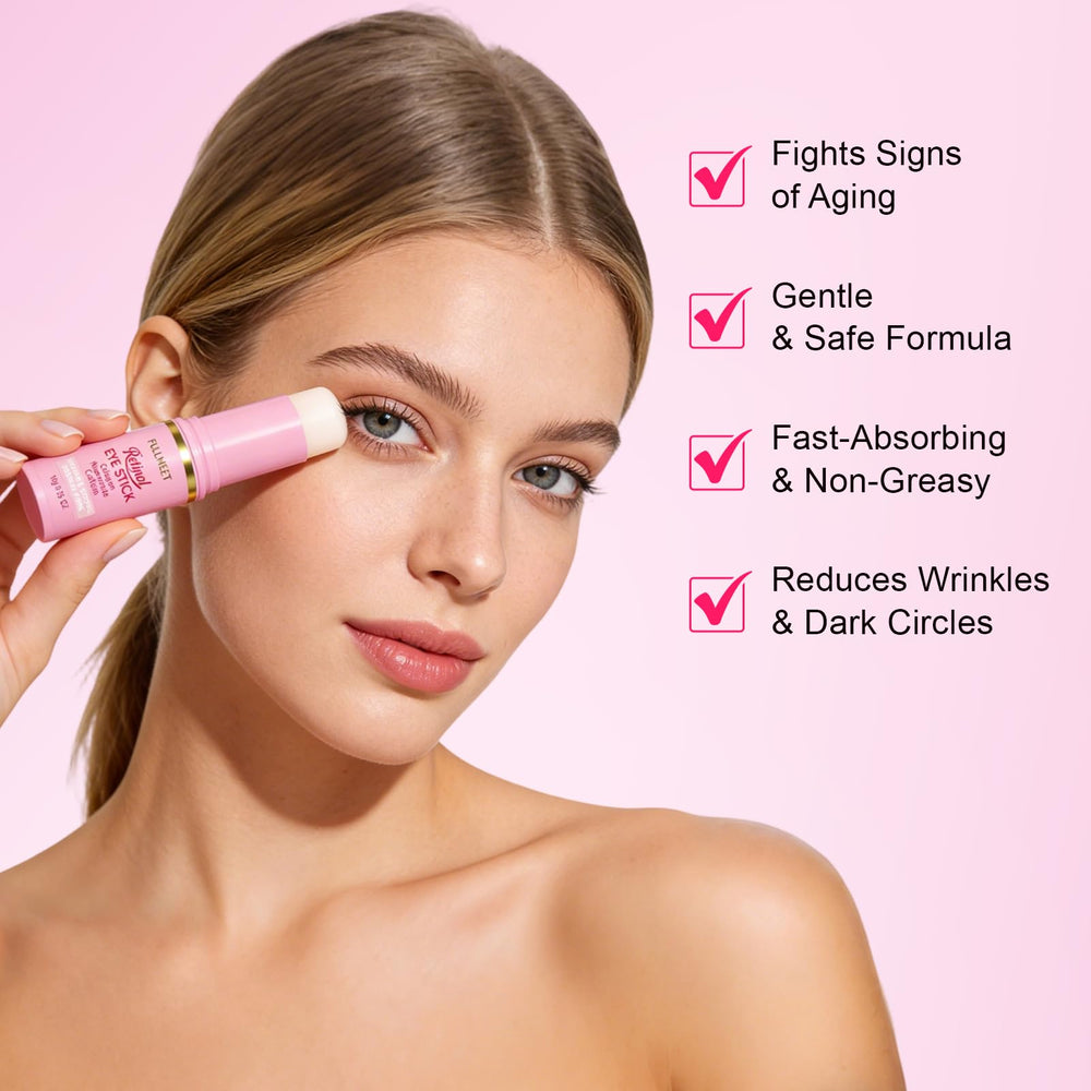 FullMeet applying stick under eye to reduce puffiness and refresh skin