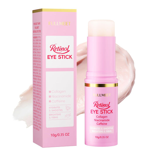 FullMeet eye balm stick front view showing compact applicator and branding benefits