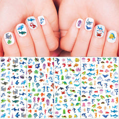 FUMIHIT close-up of shark decal with clear detail for precise nail placement