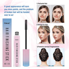 FUNAN being applied to hairline to tame flyaways and baby hairs