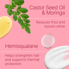 Function of Beauty curl cream applied to damp hair in hand for easy styling