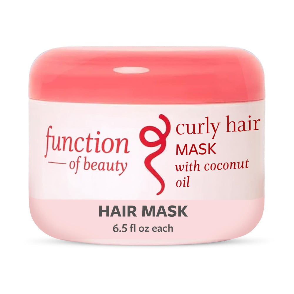 Function of Beauty jar front view showing product and curl-focused label benefits