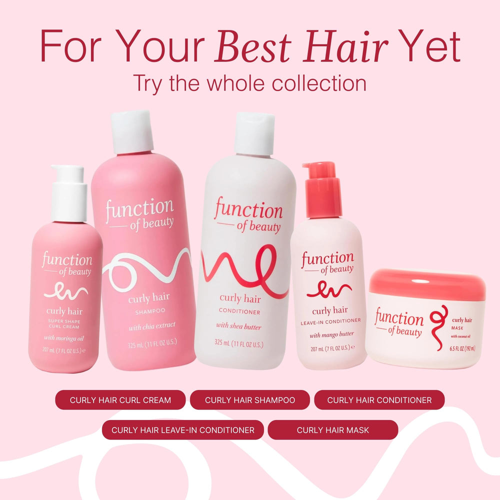 Function of Beauty bottle beside common items showing 7 fl oz scale for clear size expectation